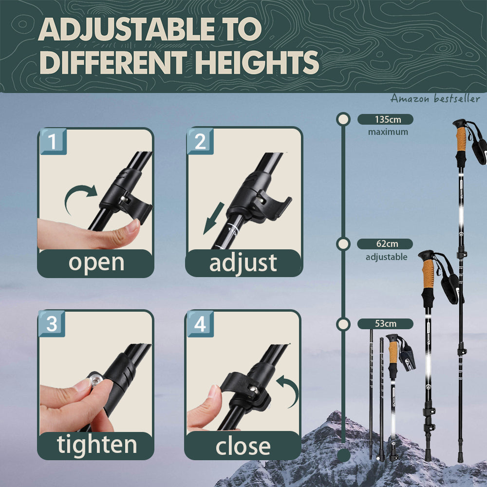 REKTO Cork EVA Handle Trekking Pole