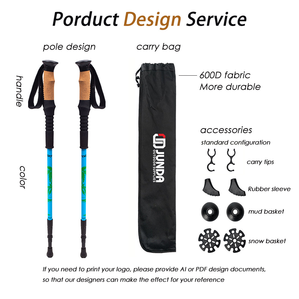 REKTO Cork EVA Telescopic Trekking Pole