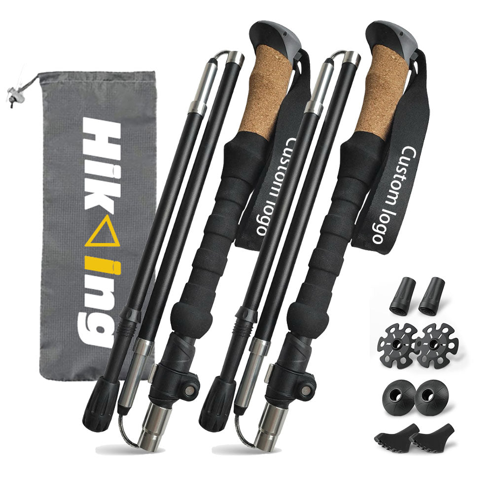REKTO Cork EVA Handle Foldable Trekking Pole