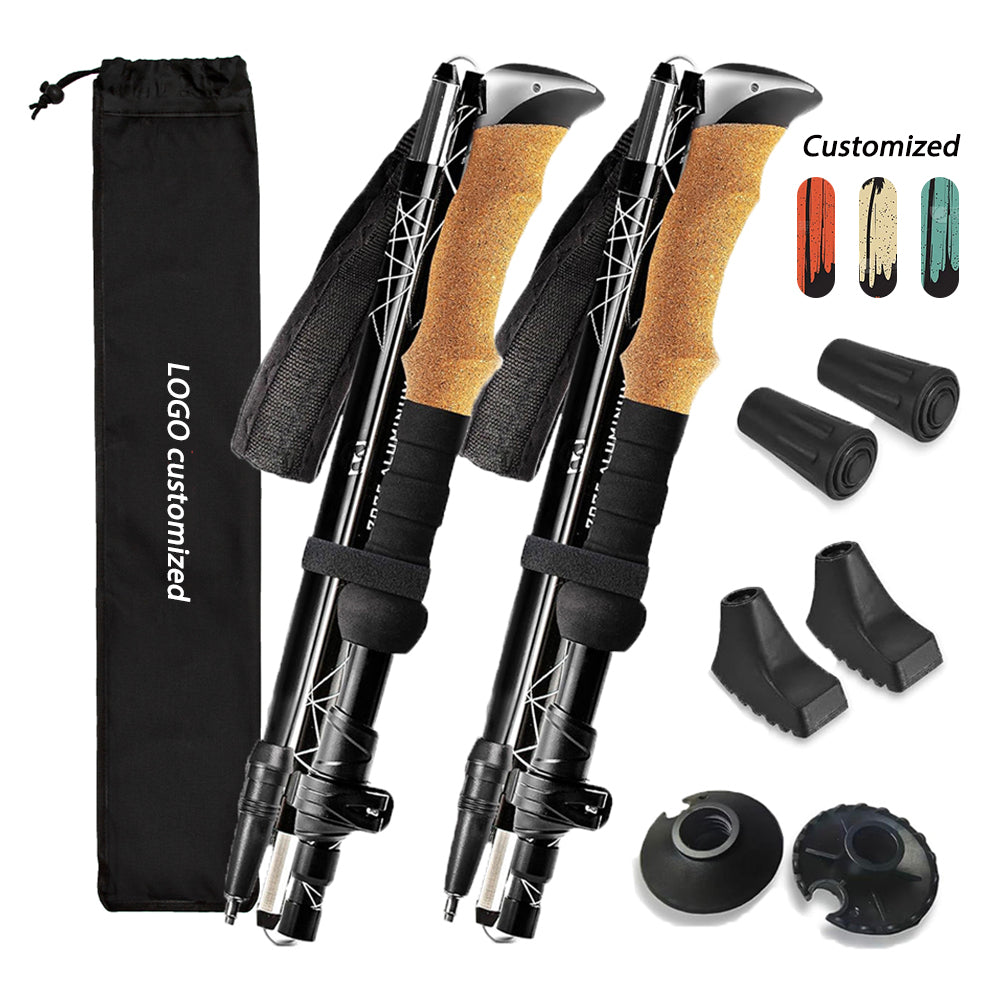 REKTO Cork EVA Handle Foldable Trekking Pole