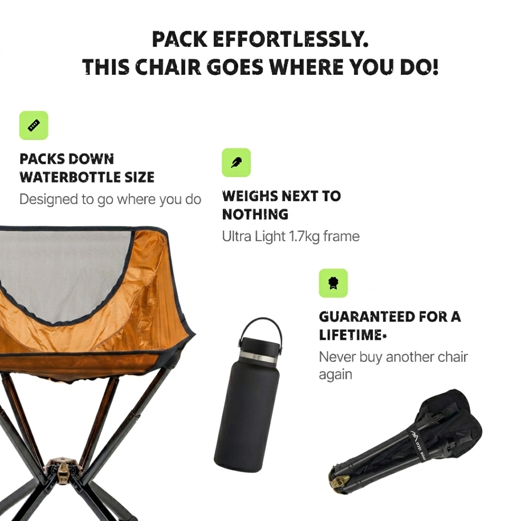 REKTO Lightweight Quick Open Camping Chairs
